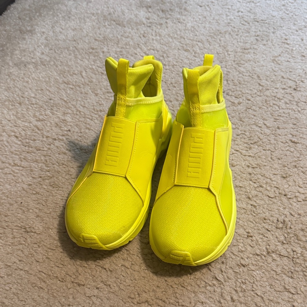 Puma Kids Neon Yellow Sneakers